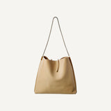 YSL Suzanne Beige Calfskin Leather Chain Hobo Bag