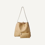 YSL Suzanne Beige Calfskin Leather Chain Hobo Bag