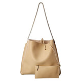 YSL Suzanne Beige Calfskin Leather Chain Hobo Bag