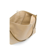 YSL Suzanne Beige Calfskin Leather Chain Hobo Bag