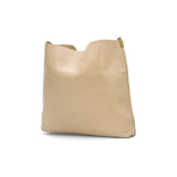 YSL Suzanne Beige Calfskin Leather Chain Hobo Bag