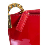 YSL Suzanne Red Patent Leather Small Chain Hobo Bag