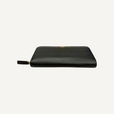 Valentino Diary Lines Black Grain Leather Zip-Around Long Wallet
