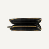 Valentino Diary Lines Black Grain Leather Zip-Around Long Wallet