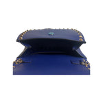 Valentino Garavani Rockstud Blue Leather Small Chain Crossbody Bag