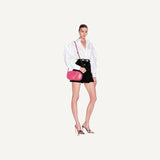 Valentino V Logo Walk Pink Calf Leather Medium Crossbody Bag