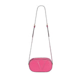 Valentino Garavani VLogo Walk Crossbody Bag Pink Calf Leather Medium
