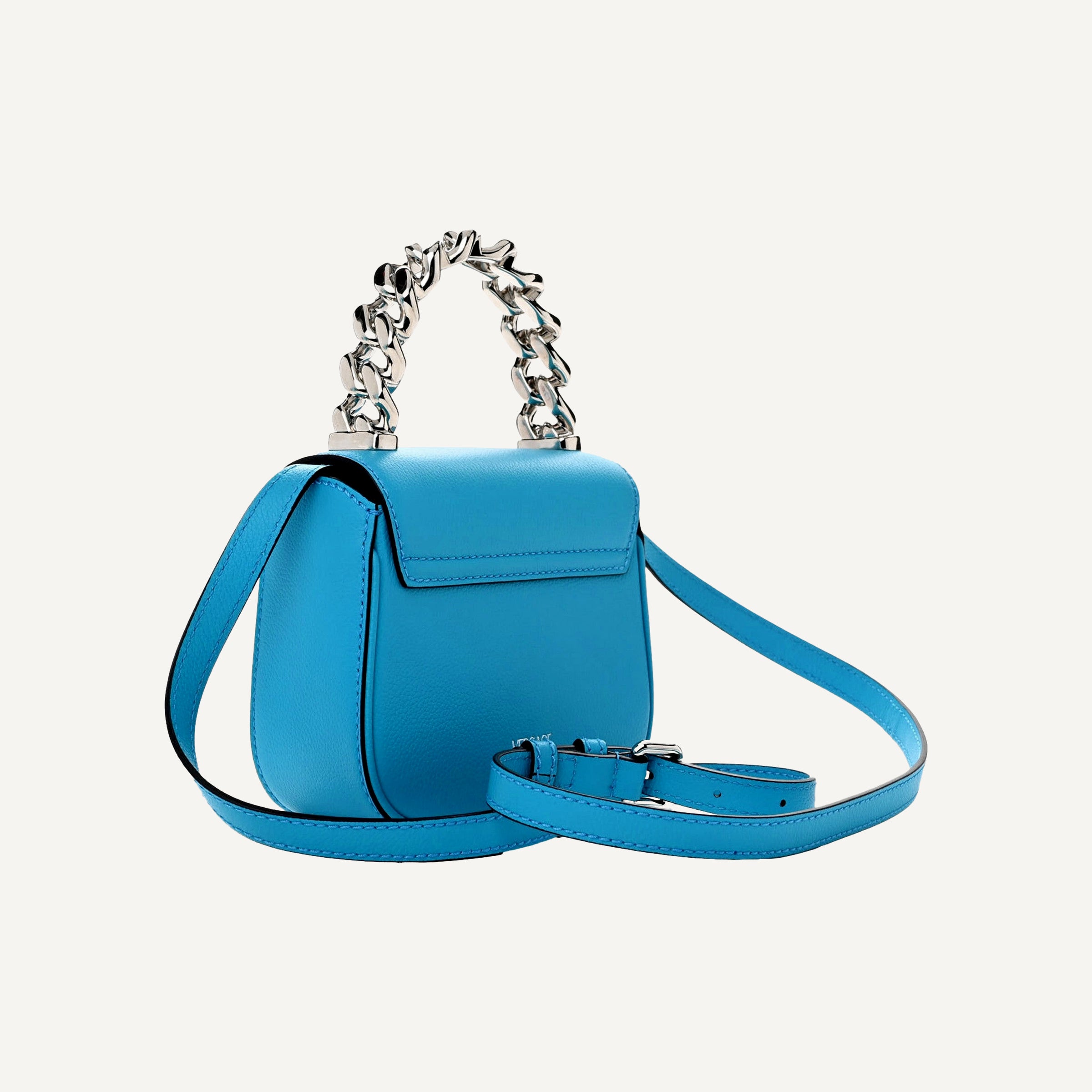 Versace Blue La Medusa Mini Top-Handle Bag