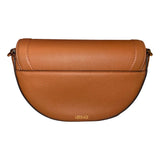 Versace Half-Moon La Medusa Vitello Leather Summer Nude Brown Crossbody Handbag