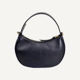 Versace La Medusa Half Moon Black Leather Hobo Shoulder Crossbody Bag