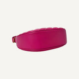 Versace La Medusa Half Moon Pink Leather Hobo Shoulder Crossbody Bag