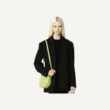Versace La Medusa Lime Green Disco Round Crossbody Bag