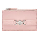 Versace Medusa 95 Dusty Pink Leather Zipper Card Holder Slim Wallet
