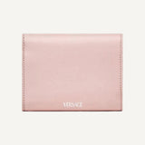 Versace Medusa 95 Dusty Pink Leather Zipper Card Holder Slim Wallet