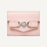 Versace Medusa 95 Dusty Pink Leather Zipper Card Holder Slim Wallet