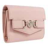 Versace Medusa 95 Dusty Pink Tri Fold Snap Wallet Card Holder